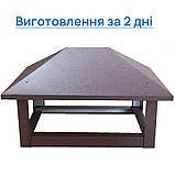 Димник для димаря 500х700 мм з полімерним покриттям Зелений RAL-6005 Глянець 0.4 квадратний, фото 3