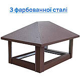 Димник для димаря 500х700 мм з полімерним покриттям Зелений RAL-6005 Глянець 0.4 квадратний, фото 4