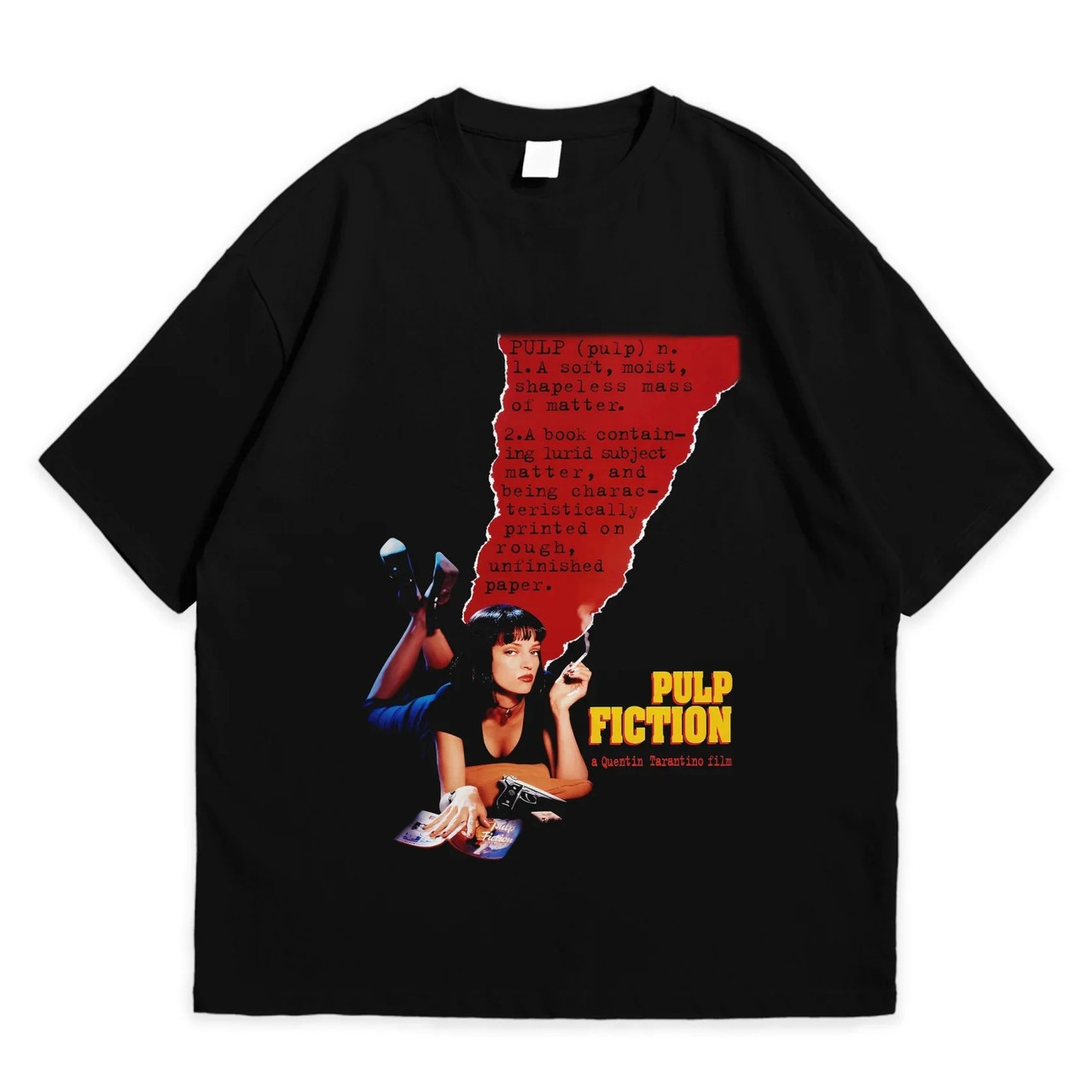 Футболка з принтом Кримінальне чтиво Pulp Fiction XXXL Чорний