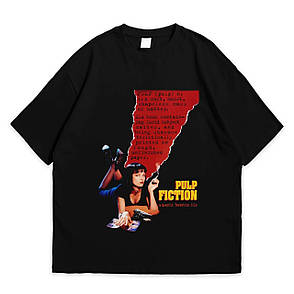 Футболка з принтом Кримінальне чтиво Pulp Fiction XXL Чорний, фото 1