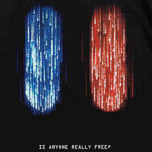 Футболка з принтом Матриця The Matrix Is Anyone Really Free L Чорний, фото 3