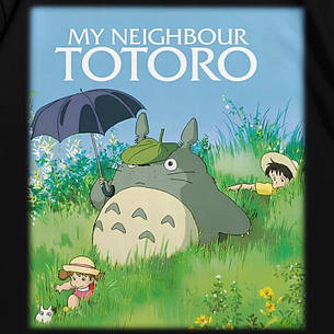 Футболка з принтом Мій сусід Тоторо My Neighbor Totoro XXXL Чорний, фото 3