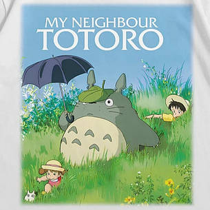 Футболка з принтом Мій сусід Тоторо My Neighbor Totoro M Білий, фото 3
