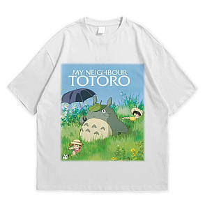 Футболка з принтом Мій сусід Тоторо My Neighbor Totoro XXL Білий, фото 1