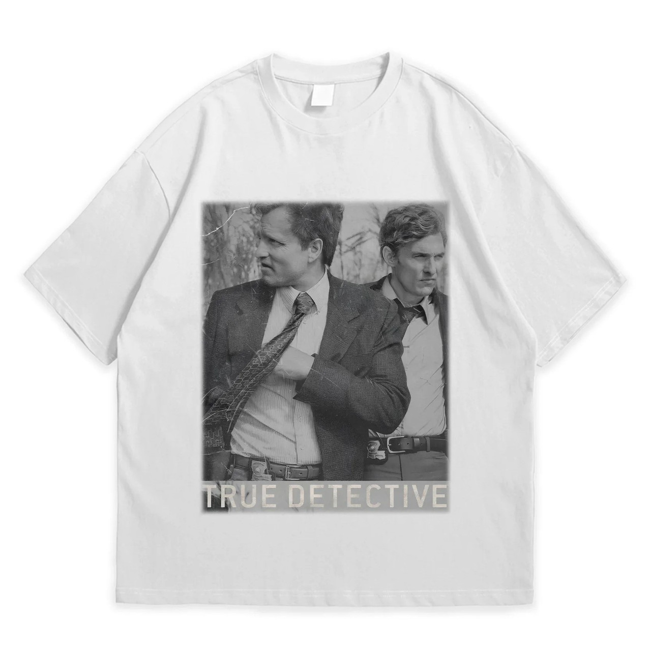 Футболка з принтом Справжній детектив True Detective S Білий