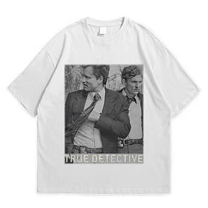 Футболка з принтом Справжній детектив True Detective M Білий, фото 1
