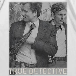 Футболка з принтом Справжній детектив True Detective M Білий, фото 3