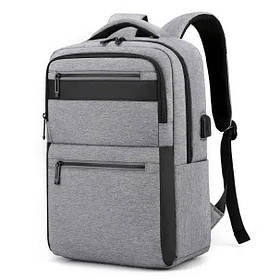 Міський рюкзак RIAS Bag USB з відділом для ноутбука 16" Grey (3_04948)
