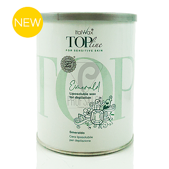 Теплий віск в банці Italwax TOPline - Смарагд (Emerald), 800 мл