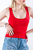 Топ жіночий базовий без рукавів червоний 015 (2000000128634), фото 2