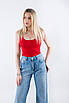 Топ жіночий базовий без рукавів червоний 015 (2000000128634), фото 4