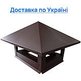 Димник для димаря 500х700 мм з полімерним покриттям Зелений RAL-6005 Глянець 0.4 квадратний, фото 5