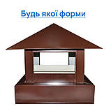 Димник для димаря 500х700 мм з полімерним покриттям Зелений RAL-6005 Глянець 0.4 квадратний, фото 6