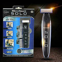 Мужской триммер Micro Touch Solo, Машинка для стрижки бороды 3 в 1
