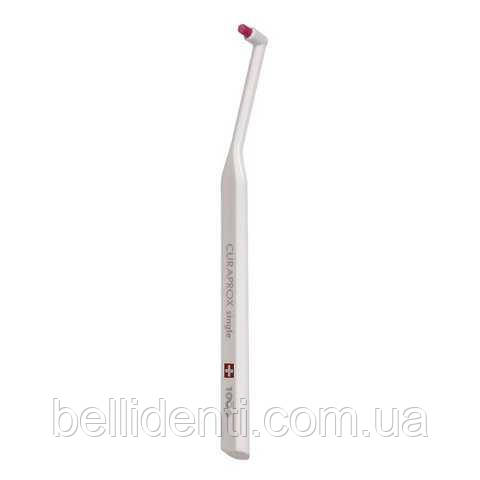 Монопучкова зубна щітка Curaprox 1006 Single (біла/рожева), 1 шт