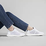 Жіночі кросівки на літо білі з сіткою та пресованою шкірою (ЛК 31 білі), фото 10