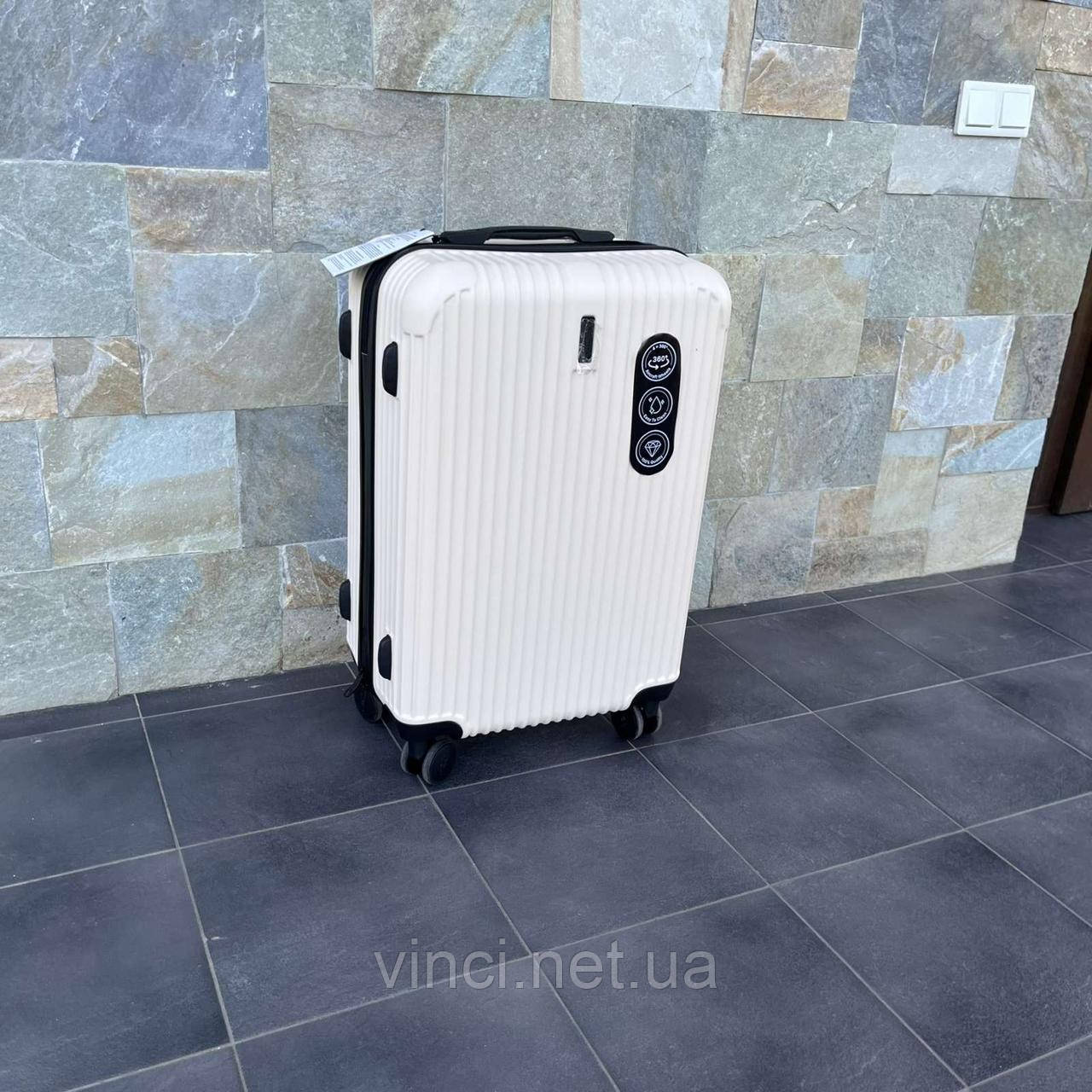 Валіза дорожня на 4х колесах WINGS EGRET TR059 розмір M середня КРЕМОВА, фото 1