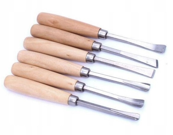 Стамески Для Різьблення по Дереву Набір 6 шт VOREL (25700), фото 1