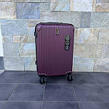 Валіза дорожня на 4х колесах WINGS EGRET TR059 розмір M середня БОРДОВА, фото 2