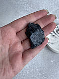 Шерл необроблений натуральний 40*24*11 мм камінь чорний турмалін., фото 3