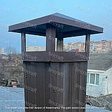 Димник для димаря 500х700 мм з полімерним покриттям Зелений RAL-6005 Глянець 0.4 квадратний, фото 7