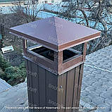 Димник для димаря 500х700 мм з полімерним покриттям Зелений RAL-6005 Глянець 0.4 квадратний, фото 8