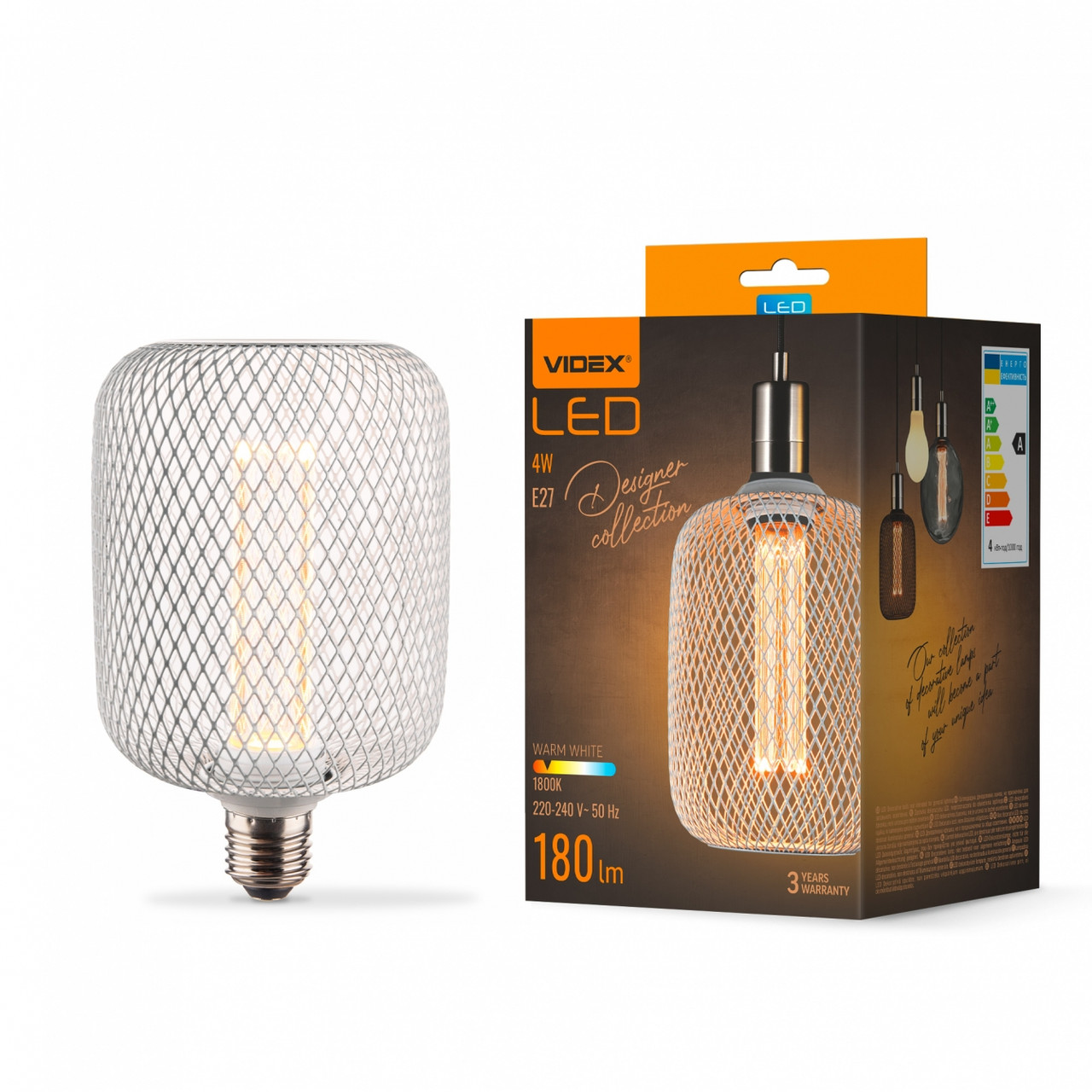 LED лампа Filament VL-DWMC100162 4W E27 1800K White Chainmail style