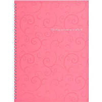 Блокнот Buromax spiral side, А4, 80sheets, Barocco, square, pink BM.2446-610 n