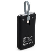 Батарея универсальная Vinga 10000 mAh SuperQC soft touch w/cable 22.5W black VPB1SQSCBK n