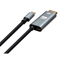 Кабель мультимедийный USB-C to DisplayPort 1.5m v1.2 4K60Hz PD 100W port Vinga VCPVCCD1215PD n