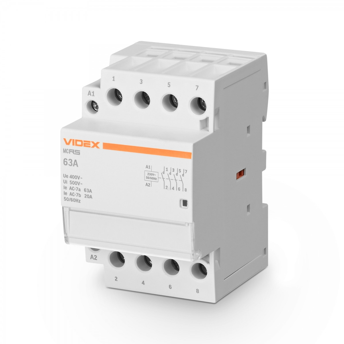 Модульний контактор 4п 63А 4НВ VF-RS-MC4O-63 RESIST
