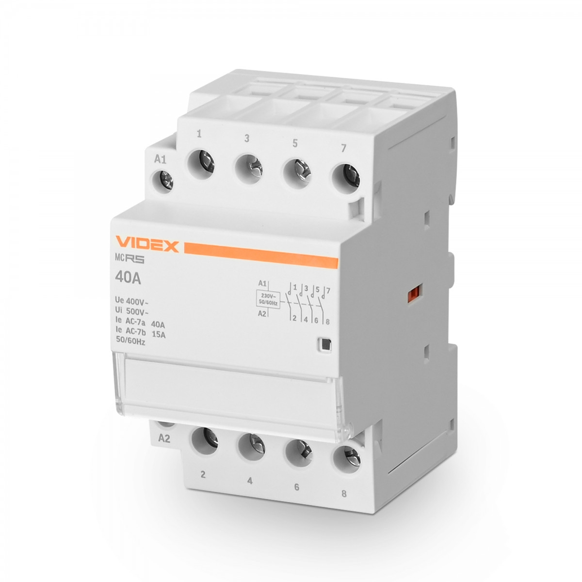 Модульний контактор 4п 40А 4НВ VF-RS-MC4O-40 RESIST