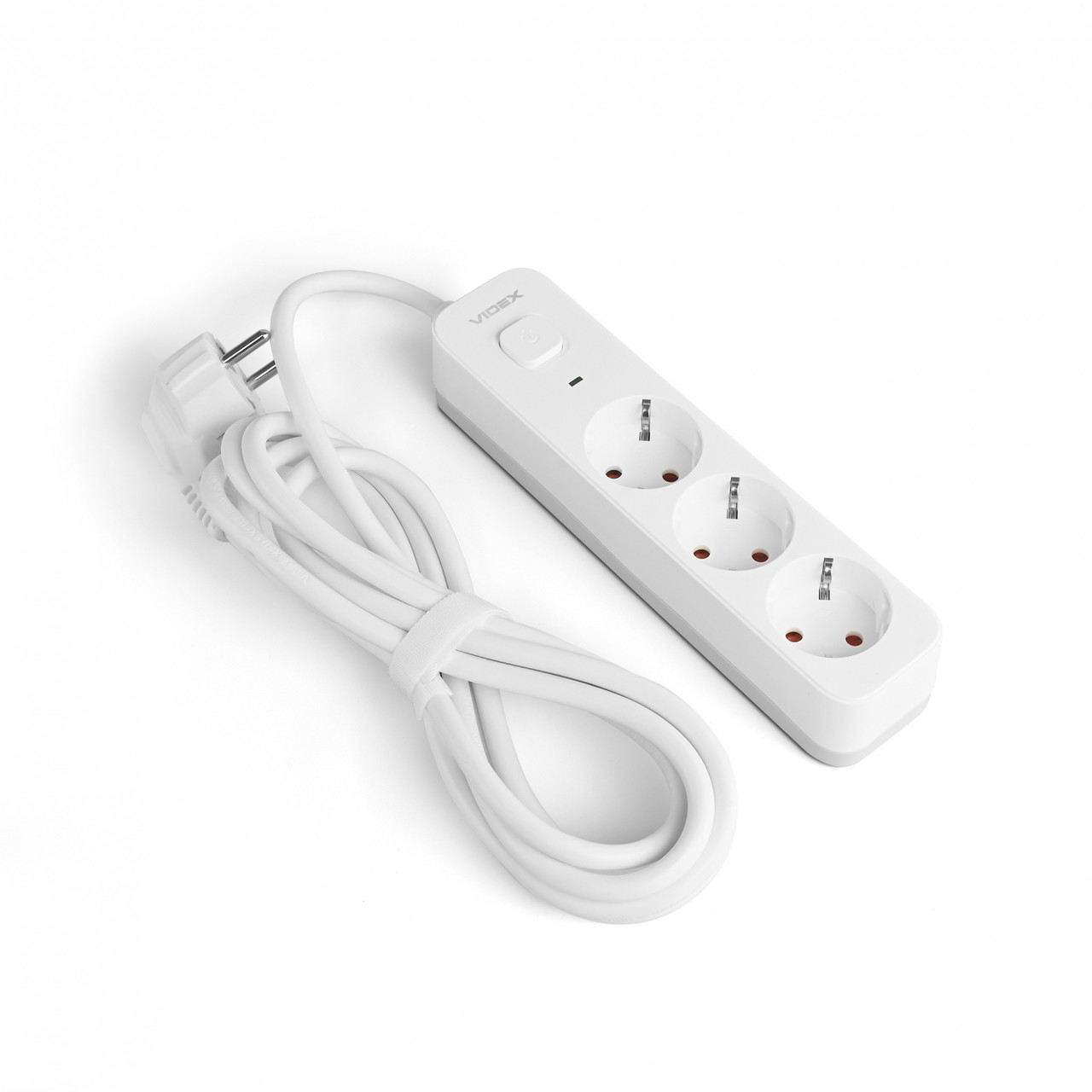 Мережевий подовжувач ONCORD з/з 3п 3м (3x1.5мм) з кнопкою White