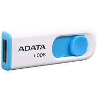 USB флеш наель ADATA 32GB C008 White USB 2.0 AC008-32G-RWE n