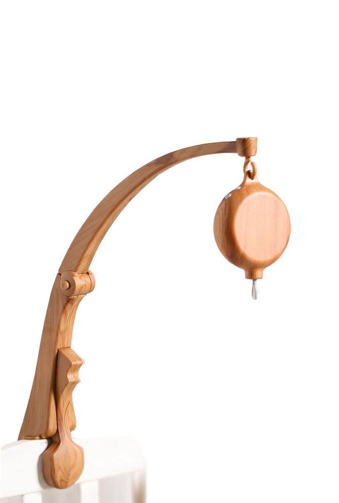 Комплект: Блок для мобілю на 35 мелодій (під дерево) + основа з кліпсою (під дерево)(без хрестовини), фото 1