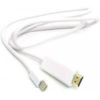 Відео-кабель PowerPlant CA912131 HDMI (тато) - miniDisplayPort (тато), 1m White