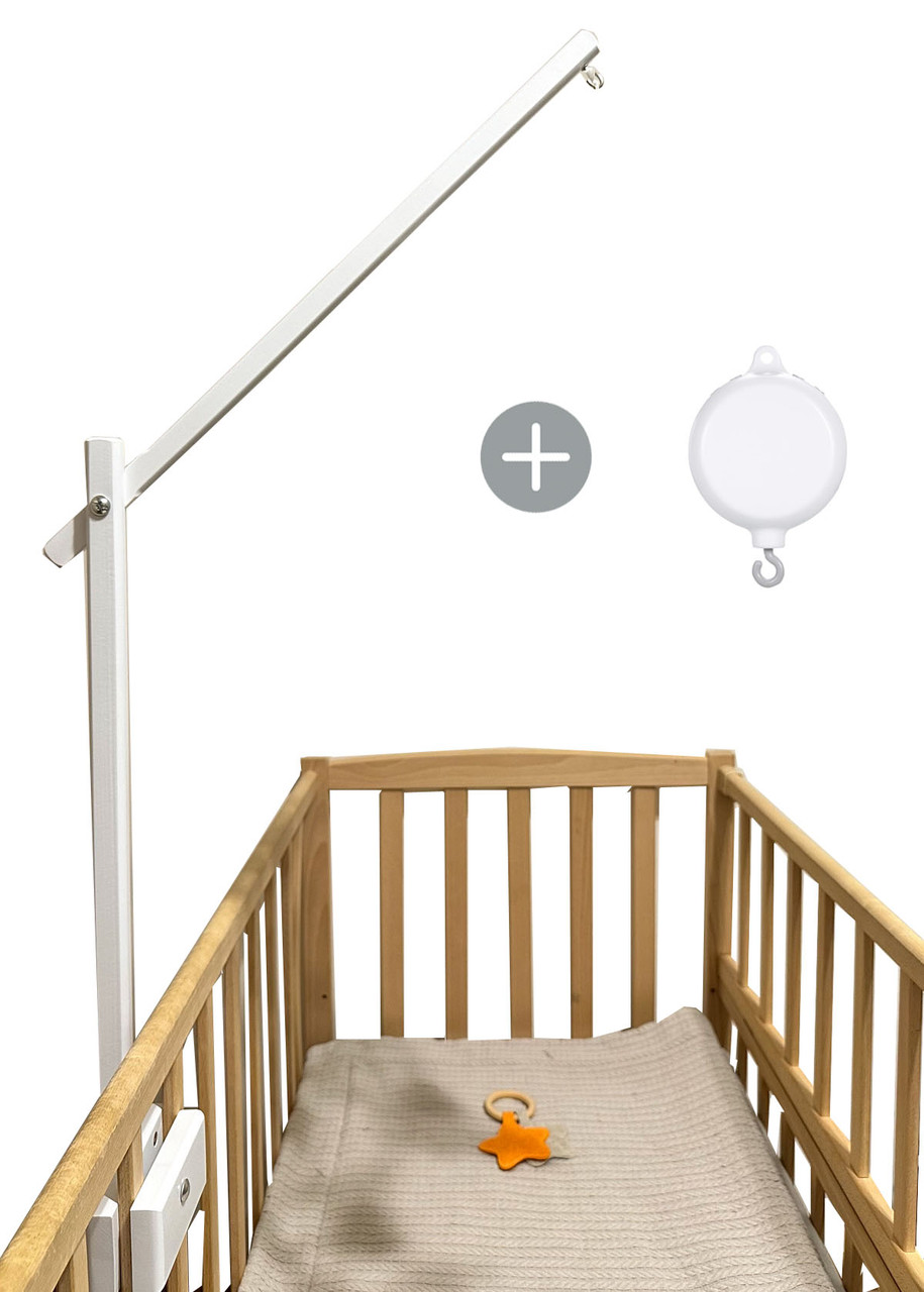 Комплект: Основа для мобілю (дерев'яна БІЛА NEW) + блок на 35 мелодій, фото 1