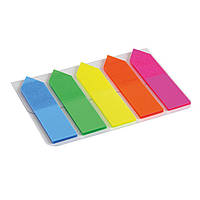Стикер-закладка Axent Plastic bookmarks 5х12х50mm, 125шт, arrows, neon colors mix 2440-02-А n
