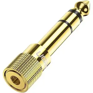 Перехідник Ugreen 20503 jack 6.35 мм (тато) - mini-jack 3.5 мм (мама) Gold
