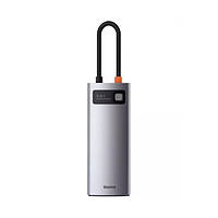 USB-хаб Baseus Metal Gleam Series 5-in-1 Multifunctional Type-C HUB Docking Station CAHUB-CX0G Gray