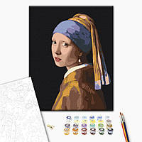 Картина по номерам "Девушка с жемчужной серёжкой. Ян Вермеер", "BS223", 40x50 см