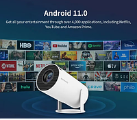 Відеопроектор Оригінал HY300 40-130 дюймів смарт-проектор MINI 4K Smart Android 11 Домашній портативний проектор