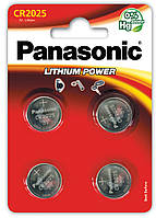 Батарейка Panasonic Litium Power CR-2025EL/4B, 3V, блистер 4шт