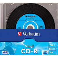 Диск CD Verbatim CD-R 700Mb 52x Slim case Vinyl AZO 43426 n