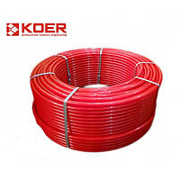 Труба для теплого пола с кислородным забором KOER PERT EVOH 16*2,0 (RED) 200/240/400/600 м