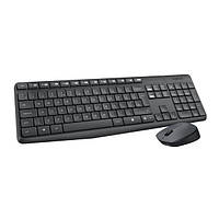 Комплект клавіатура та миша Logitech MK235 Black Wireless UA (920-007931)