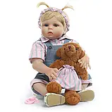 Лялька Реборн дівчинка Софія NPK оригінал 48см, силіконова, можна купати, фото 3