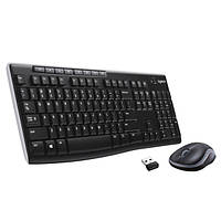 Комплект клавиатура и мышь Logitech Wireless Desktop MK270 Black