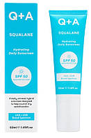 Зволожуючий сонцезахисний крем для обличчя Q+A Squalane Hydrating Daily Sunscreen 50 мл