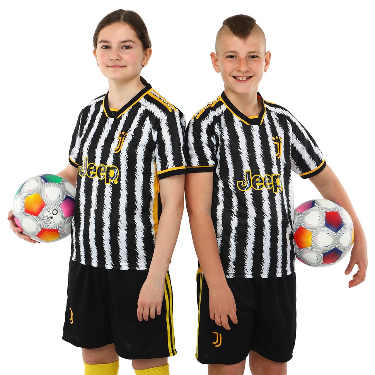 Форма футбольна дитяча JUVENTUS домашня 2024 SP-Planeta CO-6311 ріст 130 - 135 см